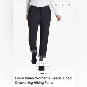 Eddie Bauer Women's Fleece-Lined Drawstring Hiking Pants size large